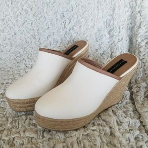 White Steve Madden Espadrille Wedges